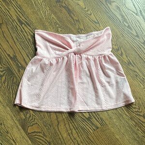 Pink Eyelet Tube Top